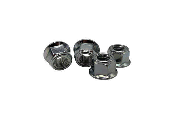 Hexagonal Flange Self-Locking Nut M12, With Self-Locking Plate, Trivalent Zinc