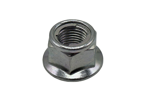 Hexagonal Flange Self-Locking Nut M12, With Self-Locking Plate, Trivalent Zinc