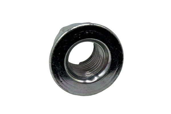 Hexagonal Flange Self-Locking Nut M12, With Self-Locking Plate, Trivalent Zinc