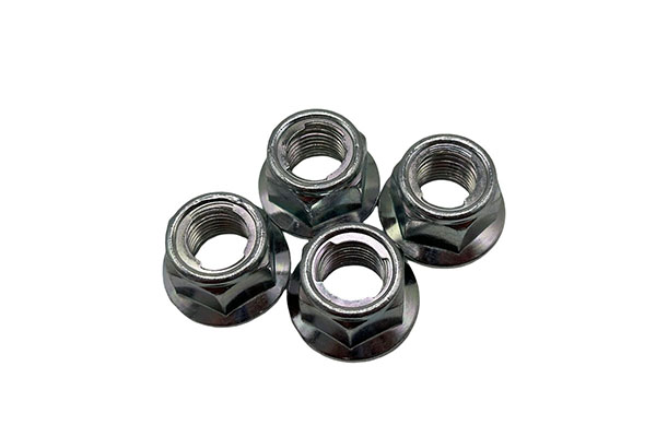 Hexagonal Flange Self-Locking Nut M12, With Self-Locking Plate, Trivalent Zinc